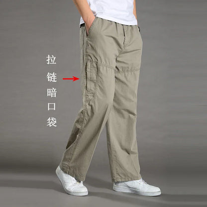 Minimalist Cotton Cargo Pants (Safari Style)
