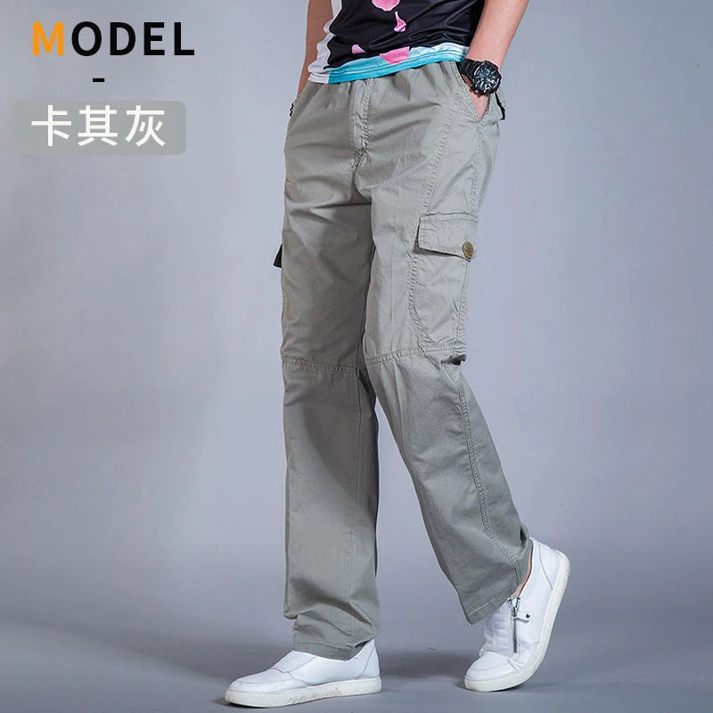 Minimalist Cotton Cargo Pants (Safari Style)