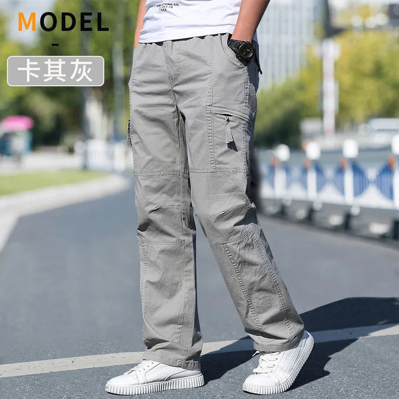 Minimalist Cotton Cargo Pants (Safari Style)