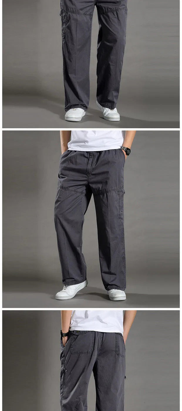 Minimalist Cotton Cargo Pants (Safari Style)