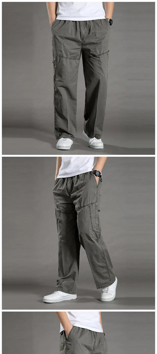 Minimalist Cotton Cargo Pants (Safari Style)