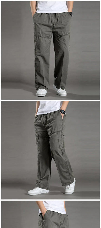 Minimalist Cotton Cargo Pants (Safari Style)