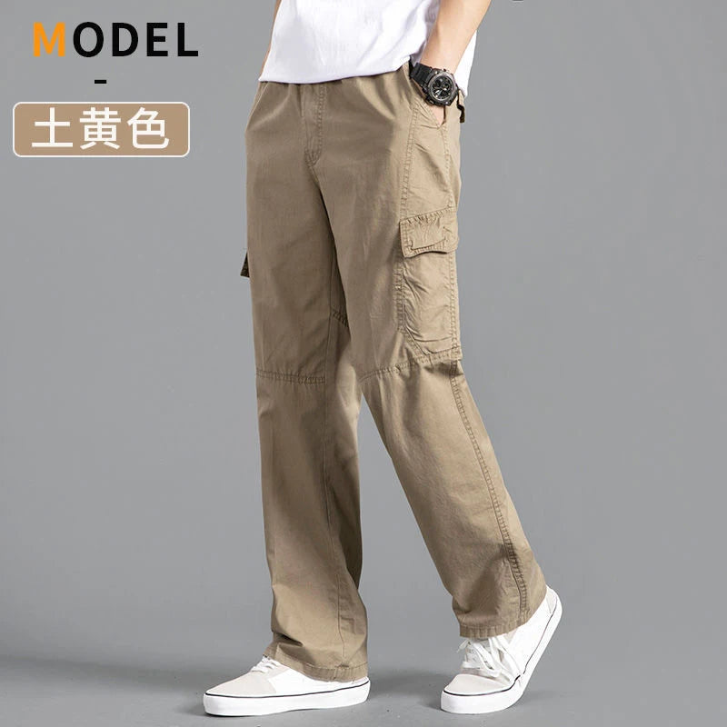 Minimalist Cotton Cargo Pants (Safari Style)