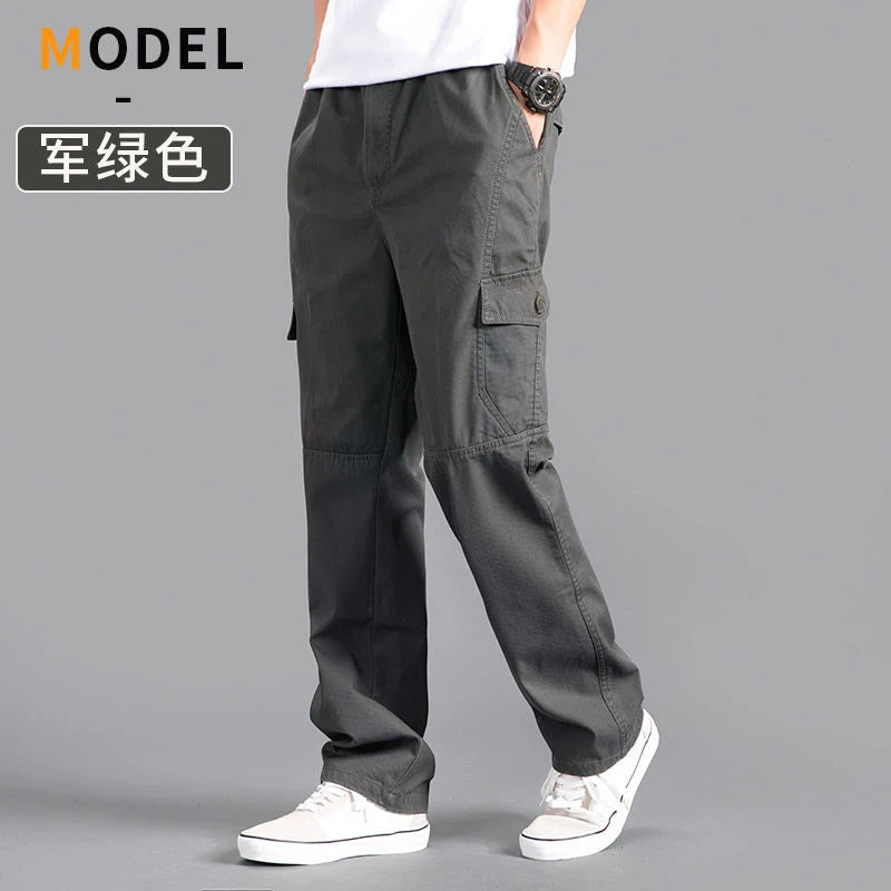 Minimalist Cotton Cargo Pants (Safari Style)