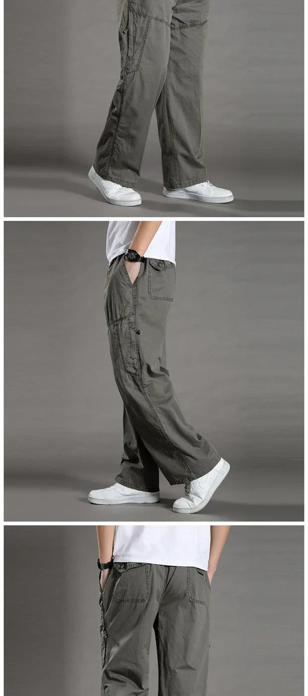 Minimalist Cotton Cargo Pants (Safari Style)