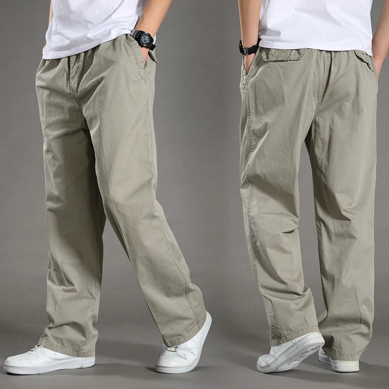 Minimalist Cotton Cargo Pants (Safari Style)