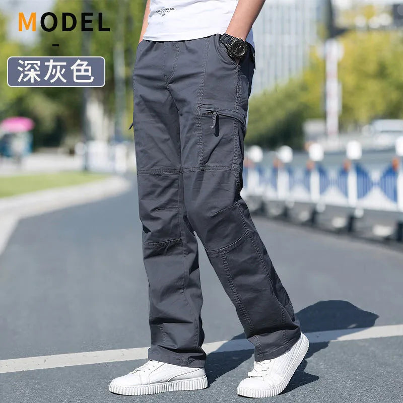 Minimalist Cotton Cargo Pants (Safari Style)