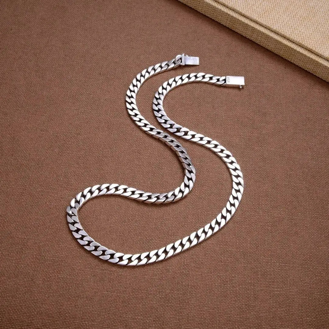 Solid S925 Sterling Silver Bracelet 7MM 8MM 10MM Punk Argent 925 Silver Jewelry Never Fade Men Jewelry Gifts Past Test
