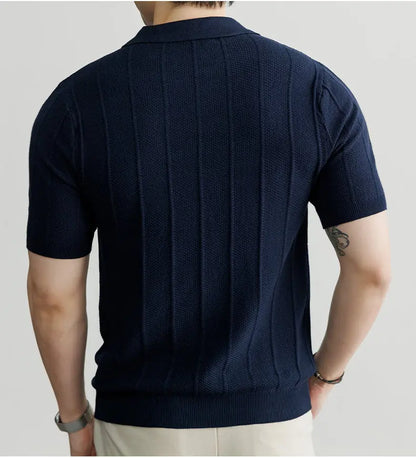 Premium European Knit V-Neck Polo