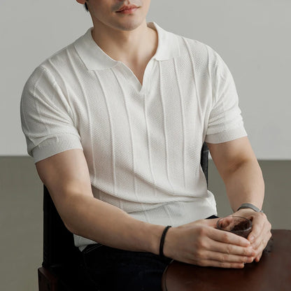 Premium European Knit V-Neck Polo
