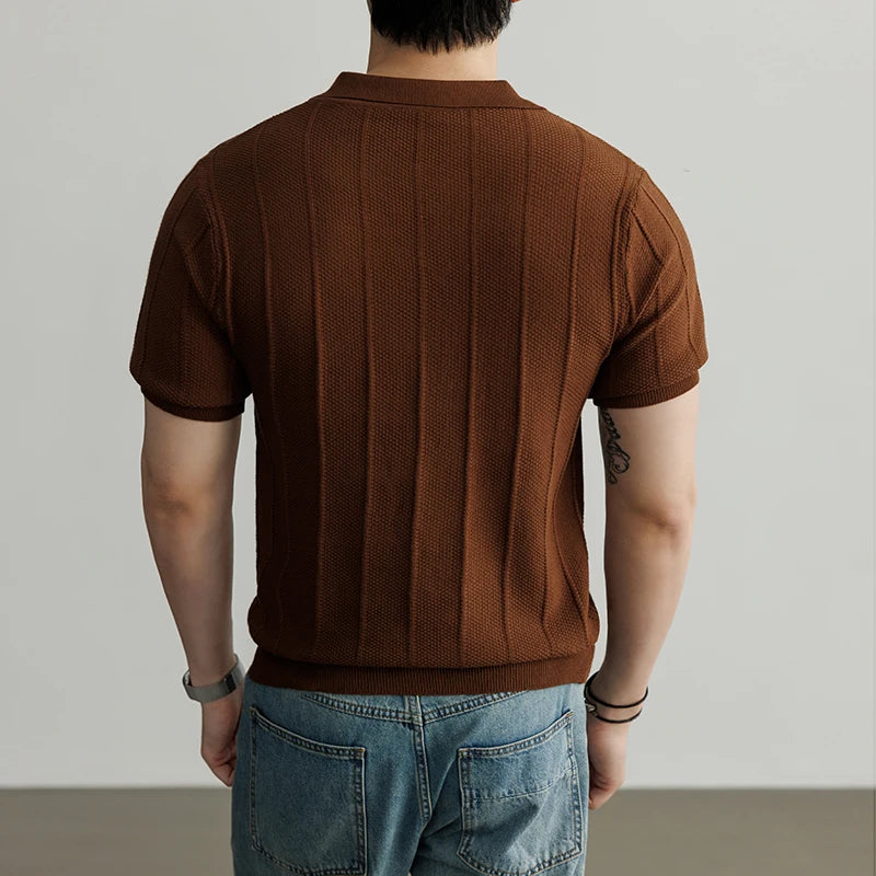 Premium European Knit V-Neck Polo