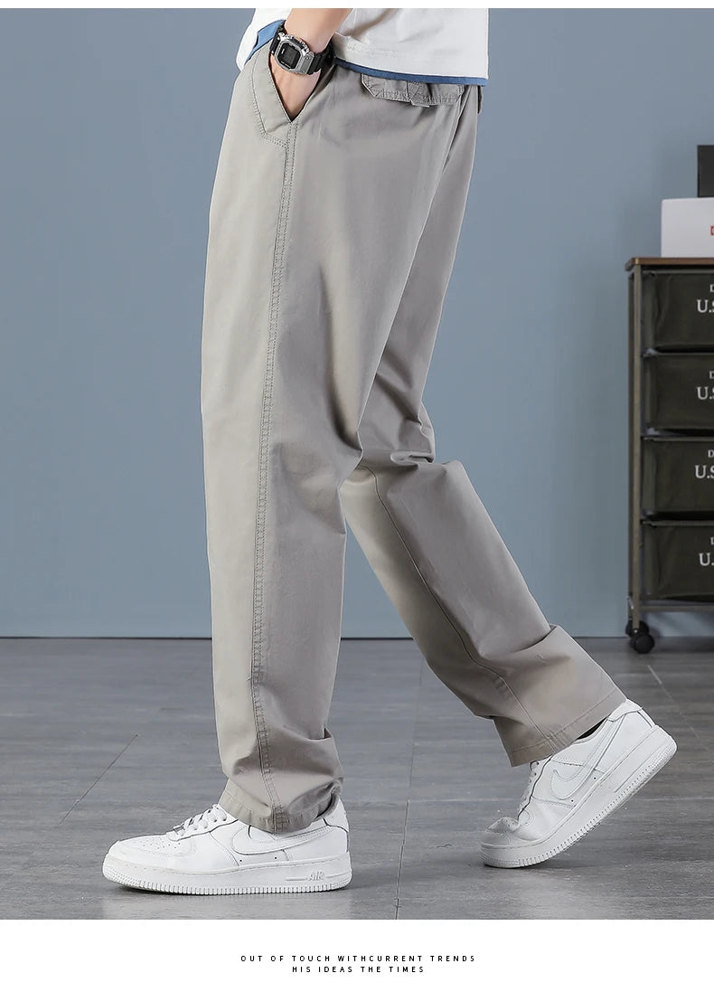 Minimalist Cotton Cargo Pants (Safari Style)
