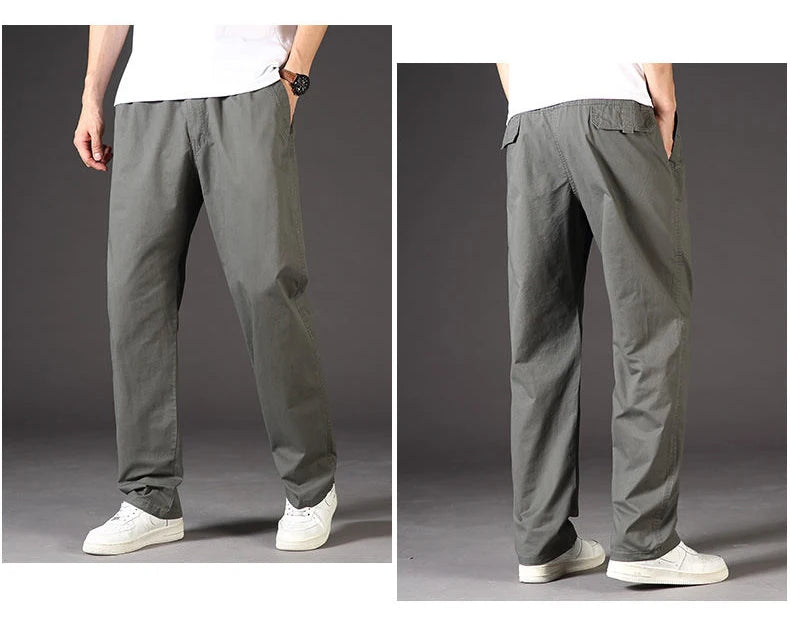 Minimalist Cotton Cargo Pants (Safari Style)