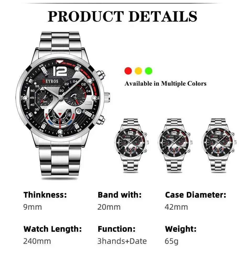 DEYROS Sport Deluxe Quartz Watch