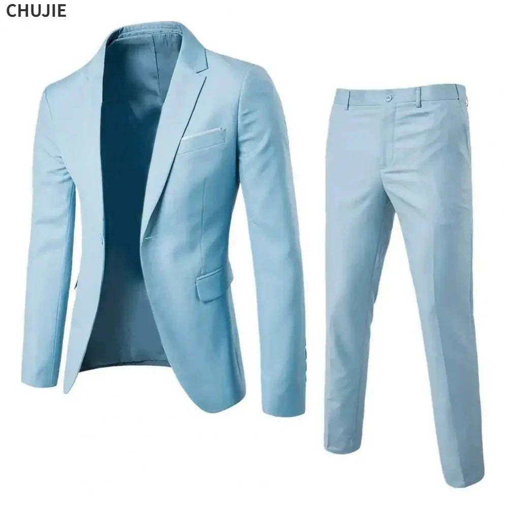 Men Suits For Business Wedding Blazers 2 Pieces 3 Sets Elegant Full Vest Pants Coats 2023 Formal Jackets