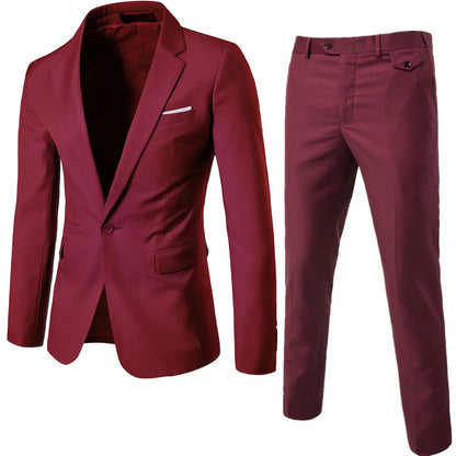 Men Suits For Business Wedding Blazers 2 Pieces 3 Sets Elegant Full Vest Pants Coats 2023 Formal Jackets