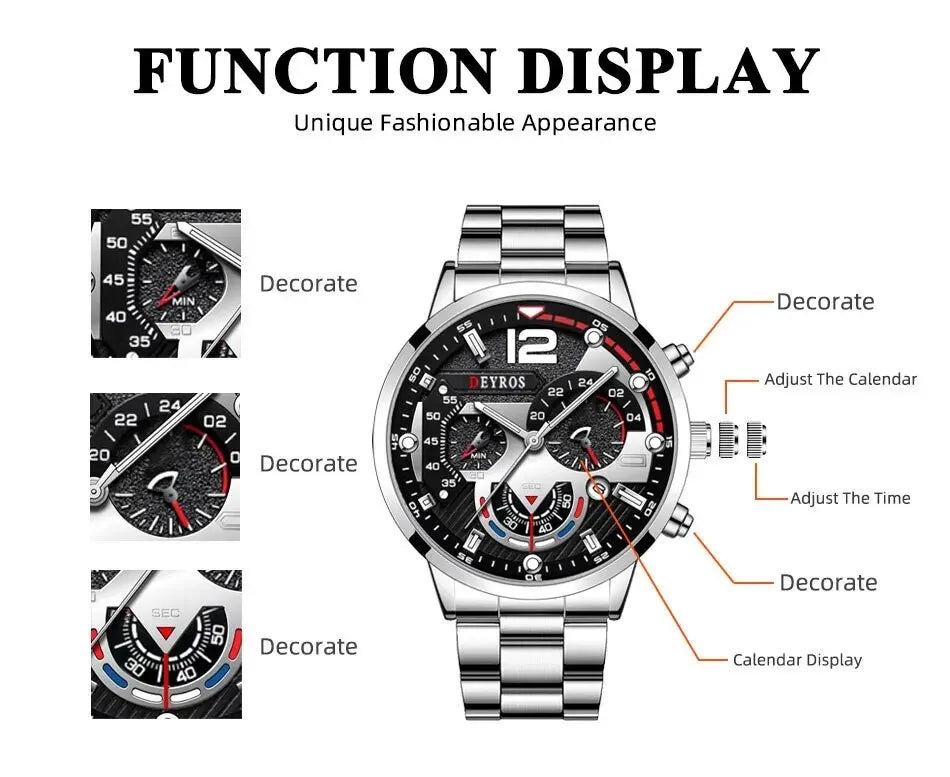 DEYROS Sport Deluxe Quartz Watch