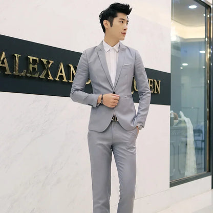 Men Suits For Business Wedding Blazers 2 Pieces 3 Sets Elegant Full Vest Pants Coats 2023 Formal Jackets