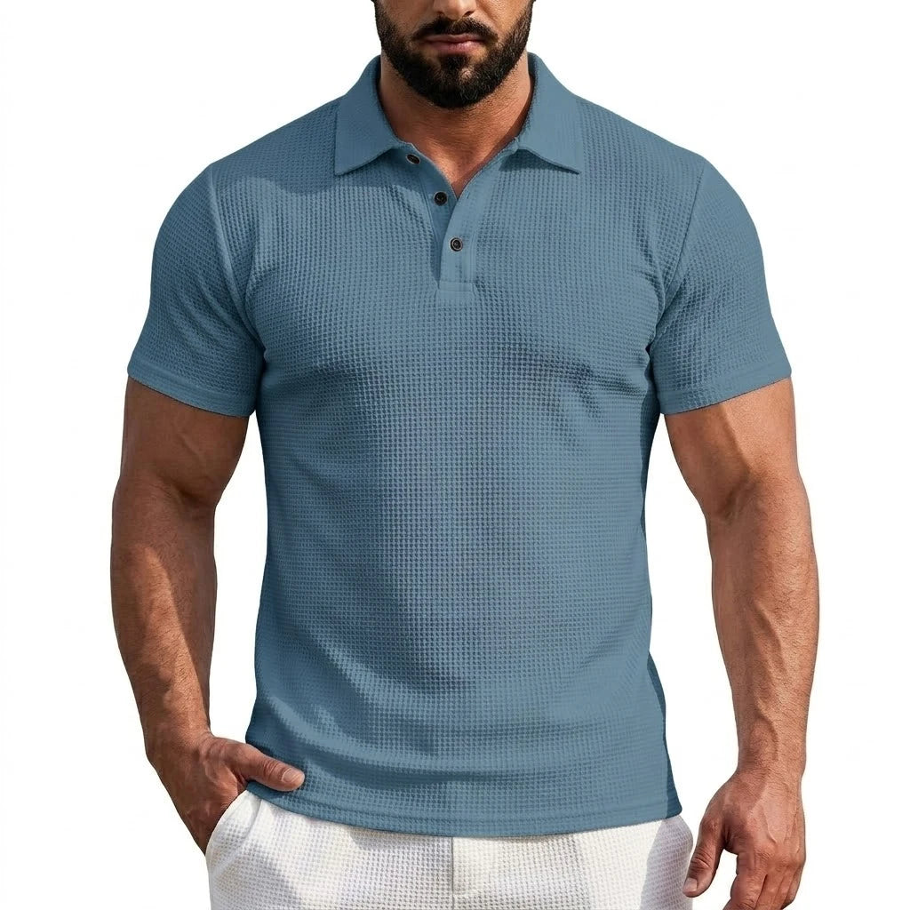 Ice Silk Short Sleeve T-Shirt Man Summer Lapel Solid Polo Shirt Gym Man Lightweight Streetwear Polo Quick Dry Shirts for Men Tee