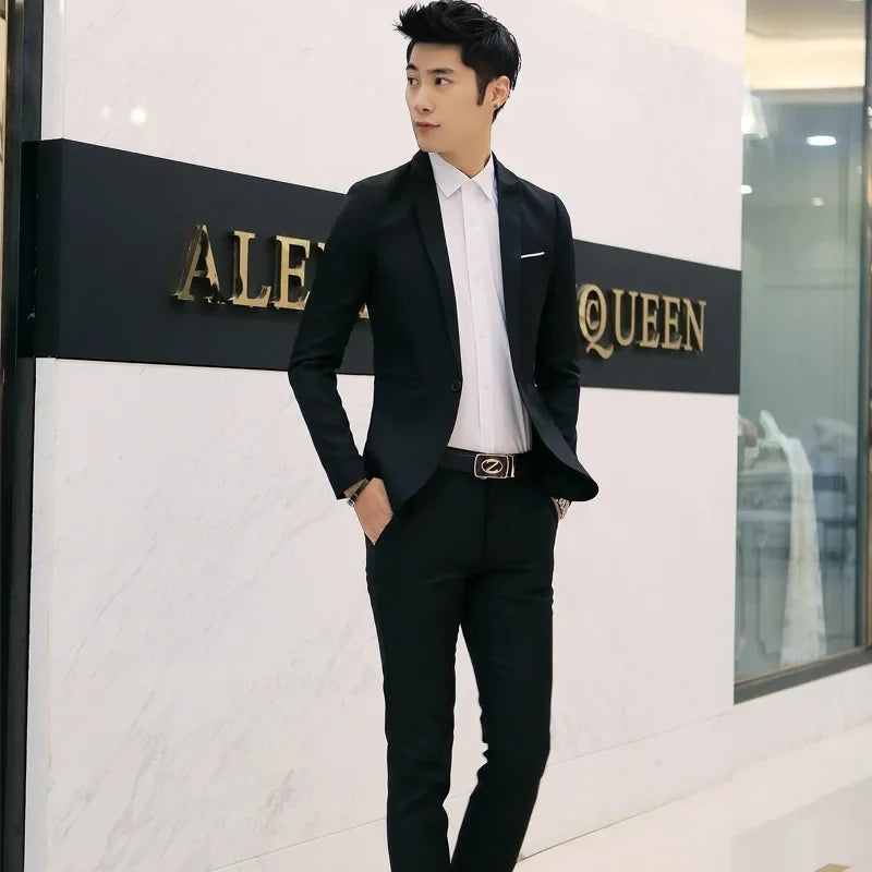 Men Suits For Business Wedding Blazers 2 Pieces 3 Sets Elegant Full Vest Pants Coats 2023 Formal Jackets