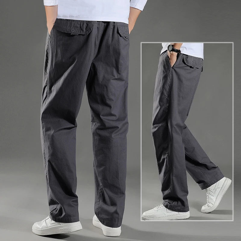Minimalist Cotton Cargo Pants (Safari Style)