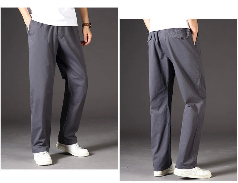 Minimalist Cotton Cargo Pants (Safari Style)