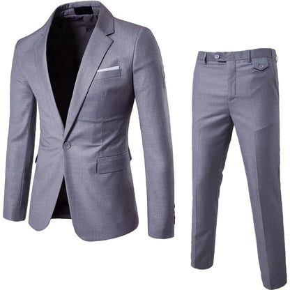 Men Suits For Business Wedding Blazers 2 Pieces 3 Sets Elegant Full Vest Pants Coats 2023 Formal Jackets