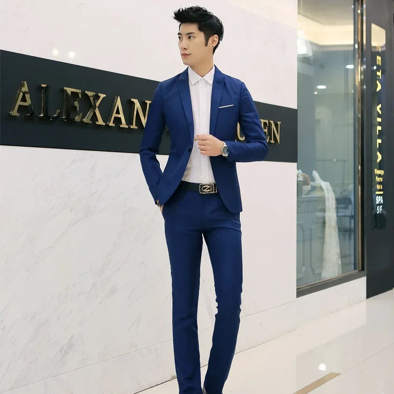 Men Suits For Business Wedding Blazers 2 Pieces 3 Sets Elegant Full Vest Pants Coats 2023 Formal Jackets