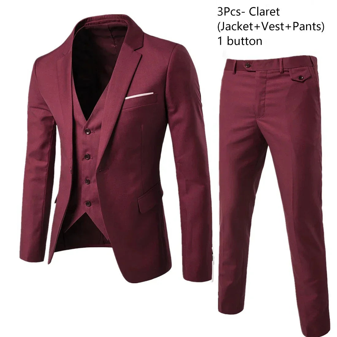 Men Suits For Business Wedding Blazers 2 Pieces 3 Sets Elegant Full Vest Pants Coats 2023 Formal Jackets