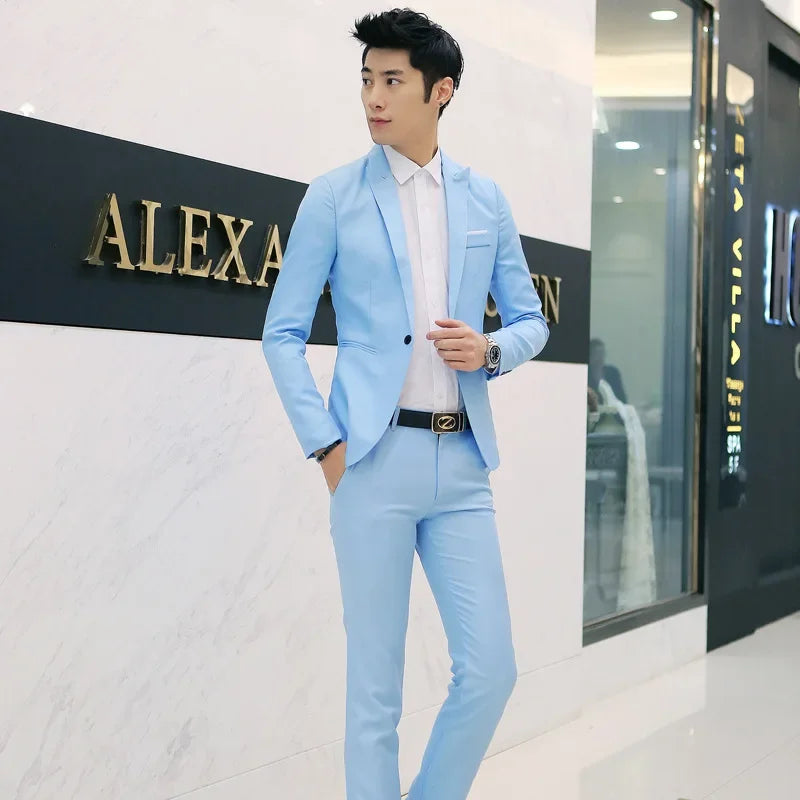 Men Suits For Business Wedding Blazers 2 Pieces 3 Sets Elegant Full Vest Pants Coats 2023 Formal Jackets