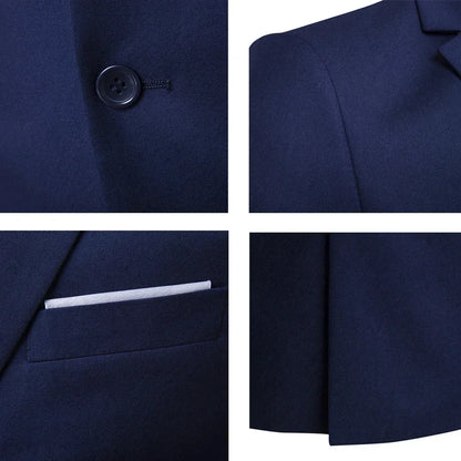 Men Suits For Business Wedding Blazers 2 Pieces 3 Sets Elegant Full Vest Pants Coats 2023 Formal Jackets