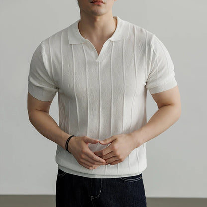 Premium European Knit V-Neck Polo
