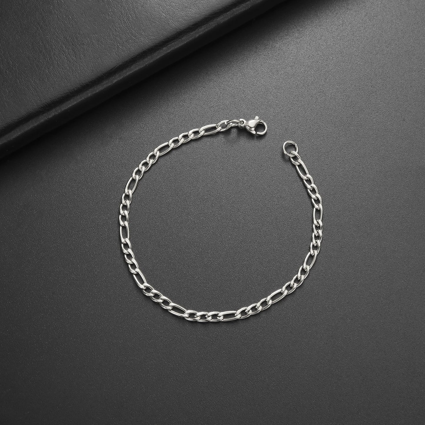 Teamer 3-10mm Wide Men's Cuban Chain Bracelet Women Stainless Steel Gold Color Minimalist Basic Figaro Chain Punk Jewelry Gift