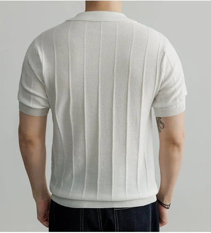 Premium European Knit V-Neck Polo