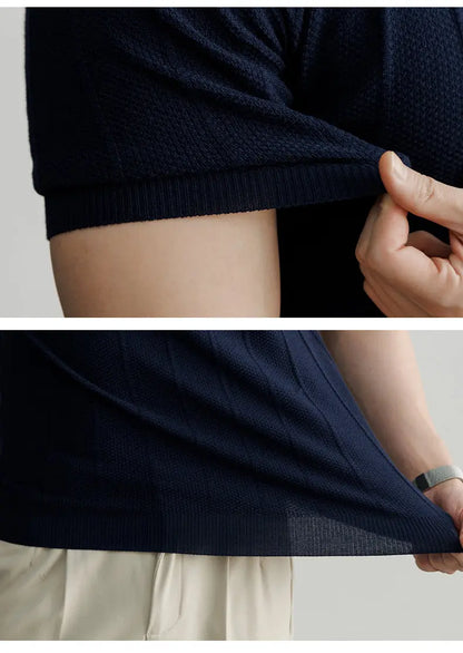 Premium European Knit V-Neck Polo