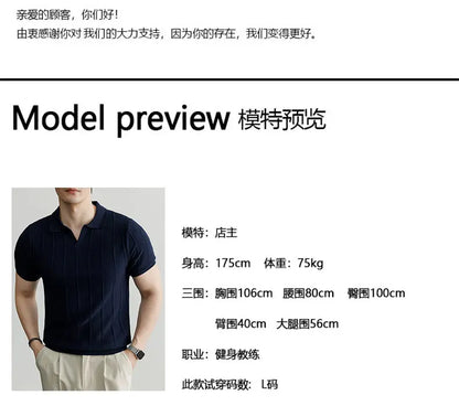 Premium European Knit V-Neck Polo