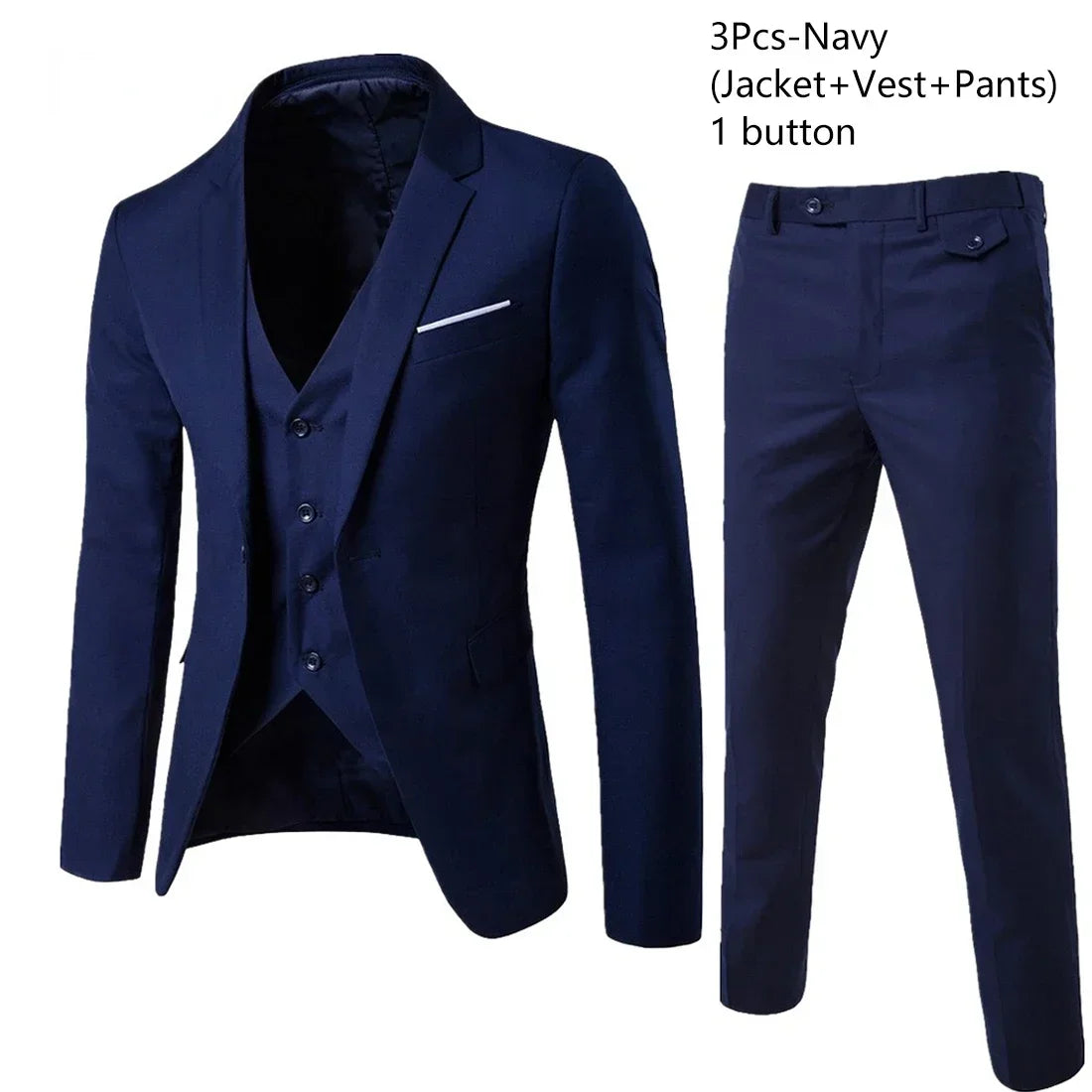 Men Suits For Business Wedding Blazers 2 Pieces 3 Sets Elegant Full Vest Pants Coats 2023 Formal Jackets